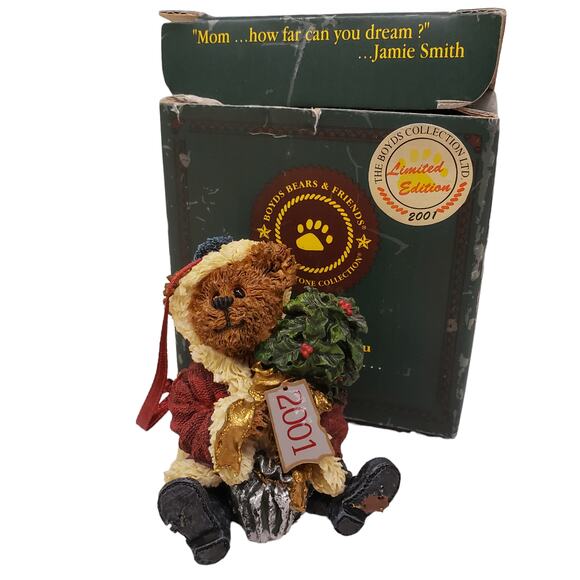 Limited Edition Boyds Bears Mr. Bayberry 2001 Wishes Christmas Santa Ornament - Picture 2 of 16